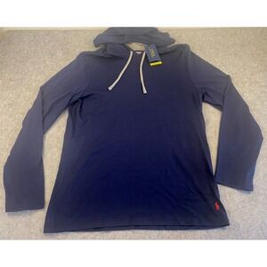 Polo Ralph Lauren Supreme Comfort Mens Navy Blue Long Sleeve Hoodie Size M**NWT